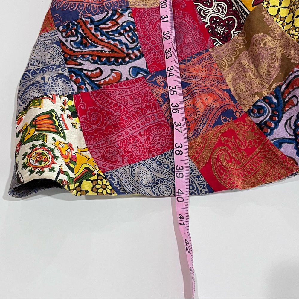 Vintage Handmade Patchwork Maxi Skirt Multicolor … - image 8